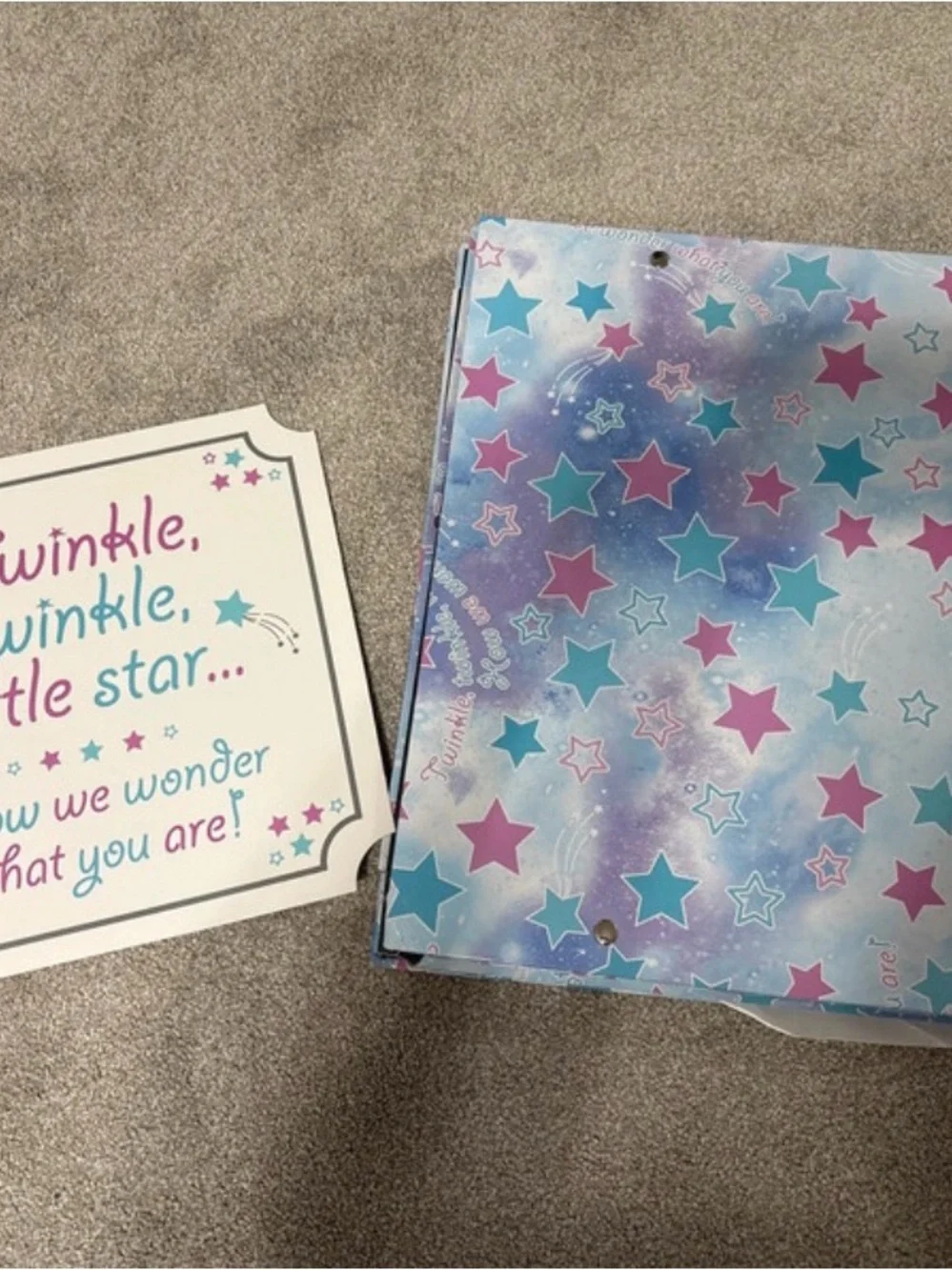 Star Gender Reveal box with sign
